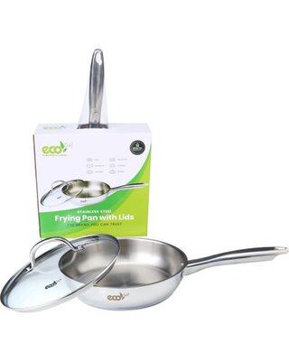Stainless Steel Frying Pan With Glass Lid (24cm) Image
