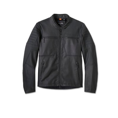 Willie G Skull Graphic Leather Riding Jacket - L Image