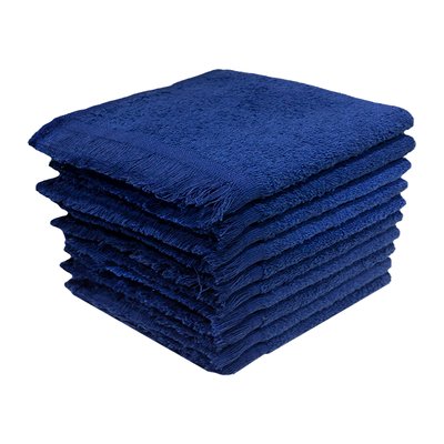 Bunty Plush Terry Fringe Guest Towel (Estate Blue)(Pack of 10)(380gsm) Image
