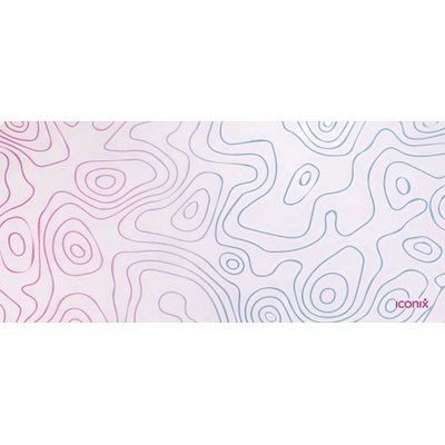 Iconix Full Desk Gaming & Office Mouse Pad (Abstract Contoured Lines Colour Merge)(XL) Image