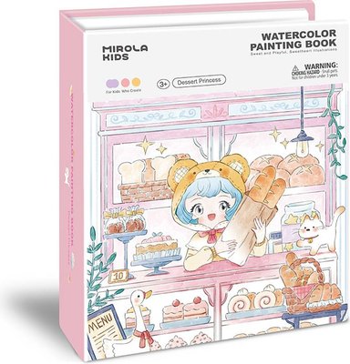 Jar Meló - Mirola Kids Watercolor Painting Book Dessert Princess Image