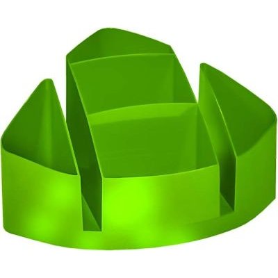 Bantex 7 Compartment Desk Organiser (Lime Green) Image