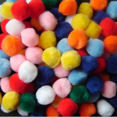 Dala Craft Pom Poms - Assorted Colours (20mm)(100 Pack) Image
