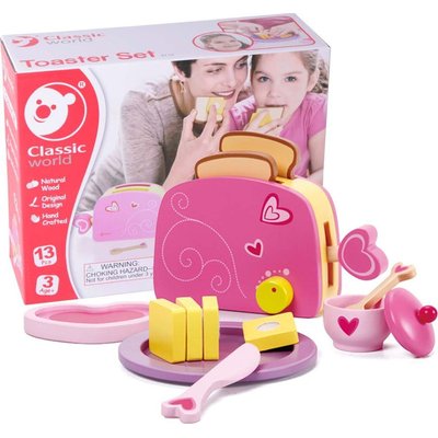 Classic World Pretend & Play Toaster Toy Set (13 Piece) Image