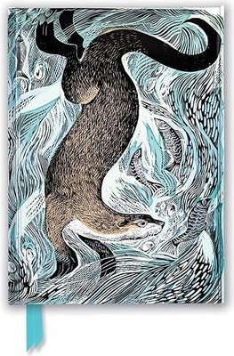 Angela Harding: Fishing Otter (Foiled Pocket Journal) Image