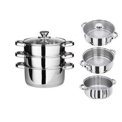 3 Piece 22cm Steamer Set