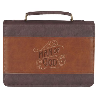 Man of God Two-Tone Brown Bible Bag (Extra Large) Image