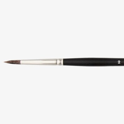 Jackson's 333 Black Round #2 Hog Bristle Brush Image