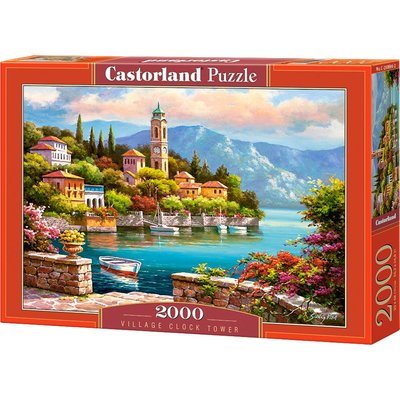 Castorland Jigsaw Puzzle - Village Clock Tower (2000 Piece) Image
