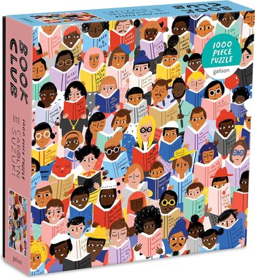 Galison Book Club Jigsaw Puzzle In a Square Box (1000 Piece) Image