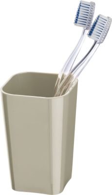 Wenko Candy Range Toothbrush Tumbler (Taupe) Image