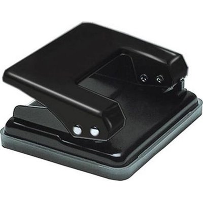 Genmes Medium Metal 2-Hole Punch - 20 Sheets (Black)