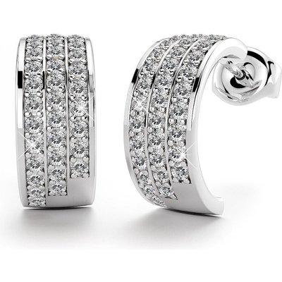 Dhia Crescent Earrings Embellished with Swarovski Crystals Image
