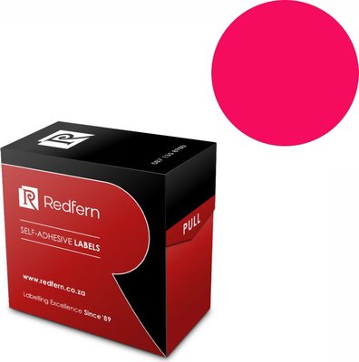 Redfern C25 Colour Code Labels Value Pack (10 Pack)(Fluorescent Pink) Image