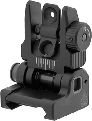 UTG MNT-957 Accu-sync Spring Loaded AR15 Flip Up Rear Sight (Black) Image
