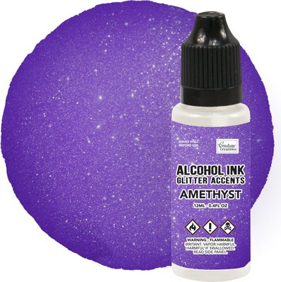 Couture Creations Alcohol Ink - Glitter Accents - Amethyst (12ml) Image
