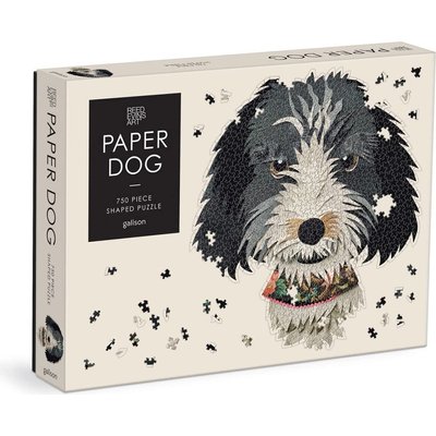Galison Reed Evins Paper Dog Shaped Jigsaw Puzzle (750 Pieces) Image