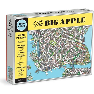 Galison Sean C. Jackson's The Big Apple Maze Jigsaw Puzzle (1000 Piece) Image