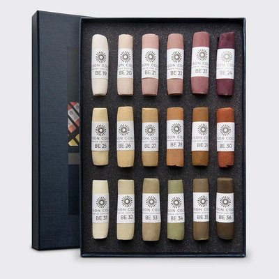 Unison Colour Brown Earth 19 - 36 Soft Pastel Set (Set of 18) Image