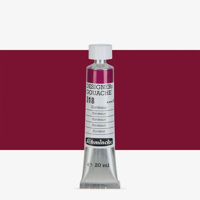 Schmincke Designers Gouache Paint - Bordeaux 318 (20ml) Image