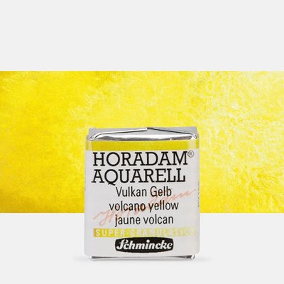 Schmincke Horadam Supergranulation Watercolour - Volcano Yellow 911 (Half Pan) Image