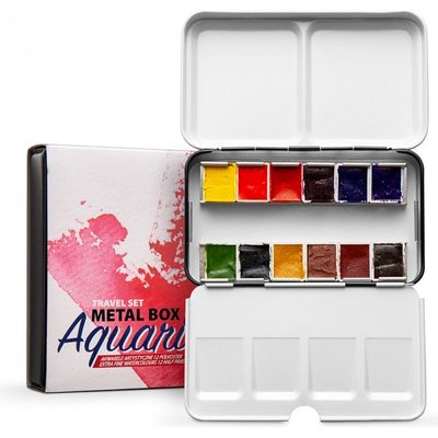 Roman Szmal Aquarius Watercolour Paint - Travel Set (12 Colours) Image