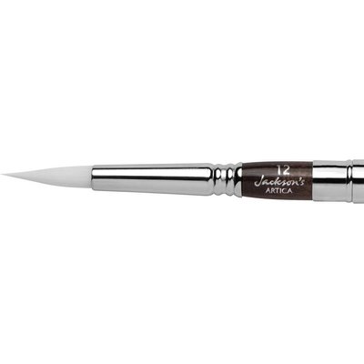 Jackson's Artica Round Series 112 #12 White Toray Retractable Synthetic Brush Image