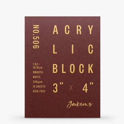Jackson's Acrylic Paper Block (290gsm)(15 Sheets)(8x10cm) Image