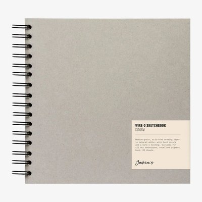 Jackson's Wire-O Sketch Book (Square)(55 Sheets)(21x21cm)(130gsm) Image