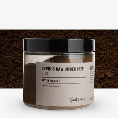 Jackson's Artist Pigment - Cyprus Raw Umber Deep (100g in 200ml Jar) Image