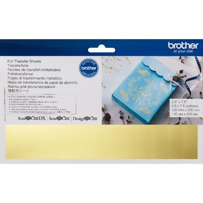 Brother ScanNCut Foil Transfer Sheets - Gold (100 x 200mm)(4 Sheets) Image