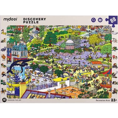 Mideer Search & Find Discovery Jigsaw Puzzle - Recreation Area (88 Pieces) Image