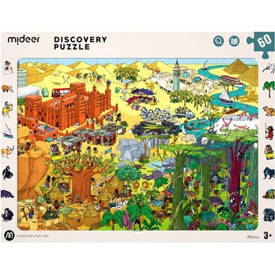 Mideer Search & Find Discovery Jigsaw Puzzle - Africa (60 Pieces) Image