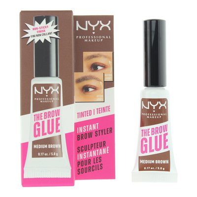 NYX The Brow Glue Medium Brown Brow Gel (5g) Image