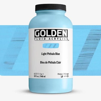 Golden Fluid Acrylic Paint - Light Phthalo Blue I (946 ml) Image