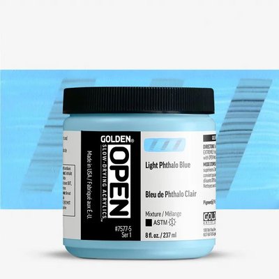 Golden Open Slow-Drying Acrylic Paint - Light Phthalo Blue I (237 ml) Image