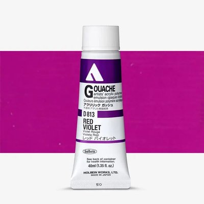 Holbein Acrylic Gouache Paint - Red Violet (40 ml) Image