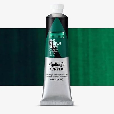 Holbein Heavy Body Acrylic Paint - Phthalo Green (60 ml) Image