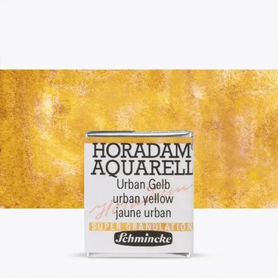 Schmincke Horadam Supergranulation Watercolour Paint - Urban Yellow (Half Pan) Image