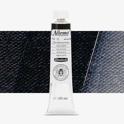 Schmincke Norma Traditional Artist' Oil Paint - Ivory Black (120 ml) Image