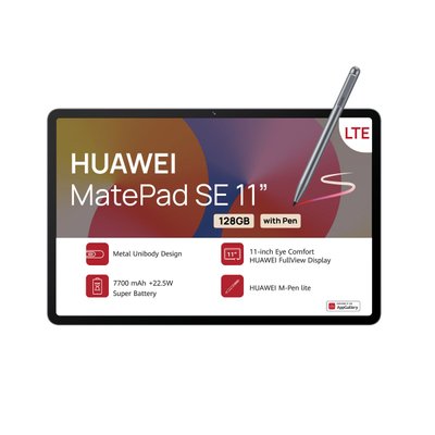 Huawei MatePad SE 11" LTE & WiFi Tablet (128GB)(Grey) Image