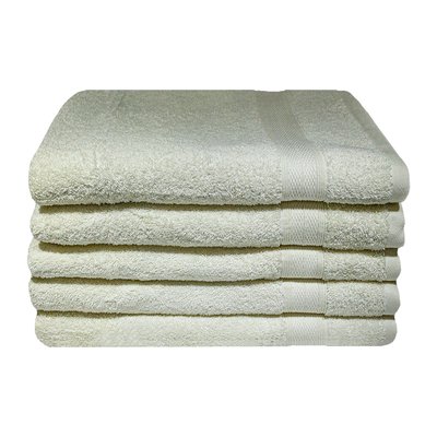Bunty Plush 100% Cotton Bath Sheet (Bright White)(Pack of 5)(450gsm)(90 x 150cm) Image