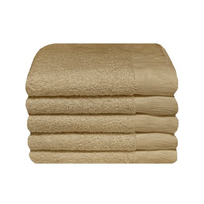 Bunty Plush 100% Cotton Terry Fringe Guest Towel (Pebble)(Pack of 5)(380gsm) Image