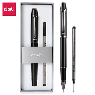 Deli Luxury Business Ballpoint & Rollerball Pen Set (Black Gift Box)(0.5mm Nib) Image