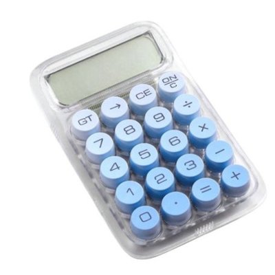Basic Small Calculator for School Home Office - Blue Image