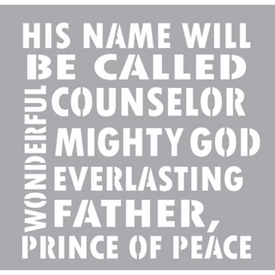 His name will be ... - 30x30cm - stencil Image