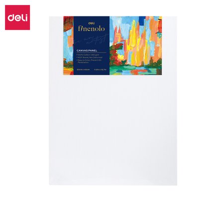 Deli Finenelo Triple Primed Canvas Panel (White)(280gsm)(30x40cm)(2 Pack) Image