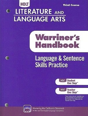 Holt Literature Language Arts Warriner S Handbook