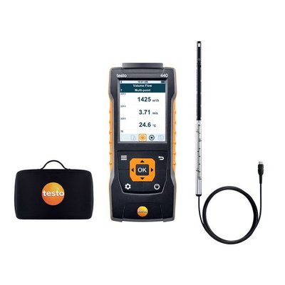Testo 440 Multi-Function Hot Wire Flow Rate Instrument Kit (Low Flow) Image