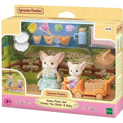 Sylvanian Families Sunny Picnic Set with Fennex Fox Sister Image